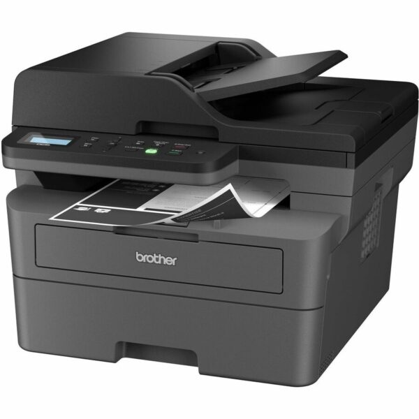 Wireless All In One Monochrome Laser Printer, DCP-L2640DW, Automatic 2 Sided Print, ADF, Mobile Printing & Scanning, Network & High Speed USB Connectivity, High Yield Ink Toner Black