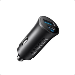 Anker USB-C Car Charger, 30W 2-Port Type-C Car Adapter, iPhone Car Charger with PowerIQ 3.0, for iPhone 15/14/13/12 Series, Samsung Galaxy S23/S22/S21 Series, iPad Pro, AirPods, and More Black