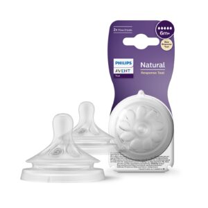 Pack Of 2 Avent Natural Response Nipple Flow 5, 6 Months +