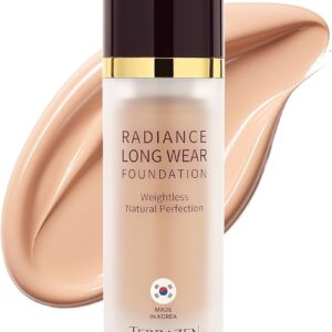Korean Face Makeup Liquid Foundation CC Cream 30ml Natural Beige - Beauty Liquid Full Coverage Long Lasting Base with Natural Matte Finish