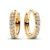 Pandora Timeless 14k Gold-plated Sparkling Huggie Hoop Earrings for Women 263015C01