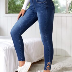 Women Skinny Fit Wash Stretchable Denim, Blue