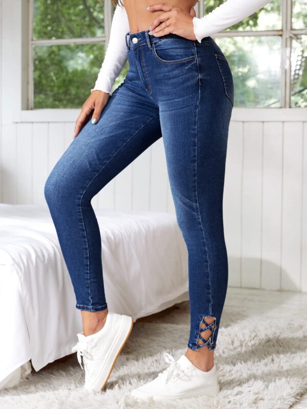 Women Skinny Fit Wash Stretchable Denim, Blue