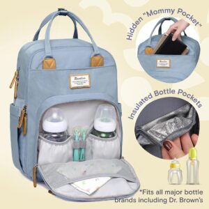 Diaper Bag Backpack, Multifunction Travel Back Pack Maternity Baby Changing Bags, Large Capacity, Waterproof and Stylish