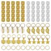 ORiTi 80 Pieces Hair Jewelry Rings Aluminum Hair Accessories Dreadlocks Metal Hair Cuffs Decorations Pendants for Crochet Braiding Hair