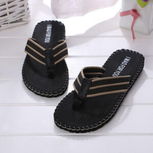 Flip Flops for Men - Comfortable and Light Weight Slippers -PU Leather Sandals for Indoor/Outdoor/Beach-
