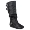 Buckle Detail Round Toe Boot