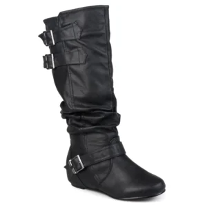 Buckle Detail Round Toe Boot