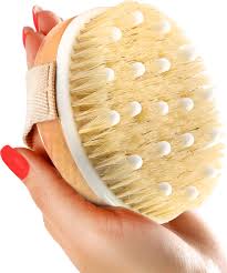 Dry and Bath Body Brush, Reduce Cellulite, Dry Brush for Cellulite and Lymphatic Drainage, Exfoliating Brush with Soft Massage Nodules, Shower Brush Body Scrubber