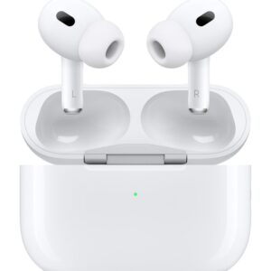 AirPods Pro 2 Wireless Earbuds, Bluetooth Headphones, Active Noise Cancellation, Hearing Aid Feature, Transparency, Personalized Spatial Audio, High-Fidelity Sound, H2 Chip, USB-C Charging White