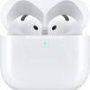 AirPods 4 Wireless Earbuds, Bluetooth Headphones, Personalized Spatial Audio, Sweat and Water Resistant, USB-C Charging Case, H2 Chip, Up to 30 Hours of Battery Life, Effortless Setup For IPhone White