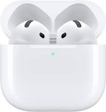 AirPods 4 Wireless Earbuds, Bluetooth Headphones, Personalized Spatial Audio, Sweat and Water Resistant, USB-C Charging Case, H2 Chip, Up to 30 Hours of Battery Life, Effortless Setup For IPhone White