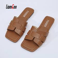 Women Fashion beige Bliss Slippers Stylish Comfort for Summer Outdoor or Indoor Flat Beach Sandals