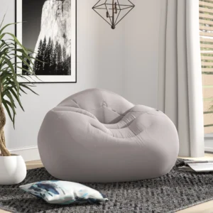 Beanless Bag Inflatable Lounge Chair Grey 114x114x71cm
